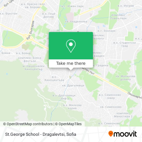 St.George School - Dragalevtsi map