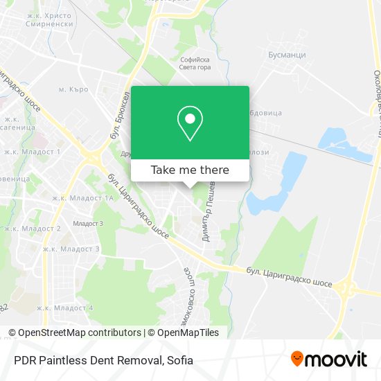 PDR Paintless Dent Removal map