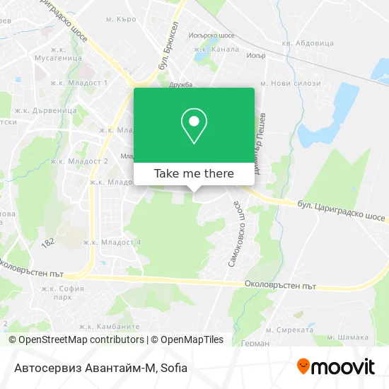 Карта Автосервиз  Авантайм-М