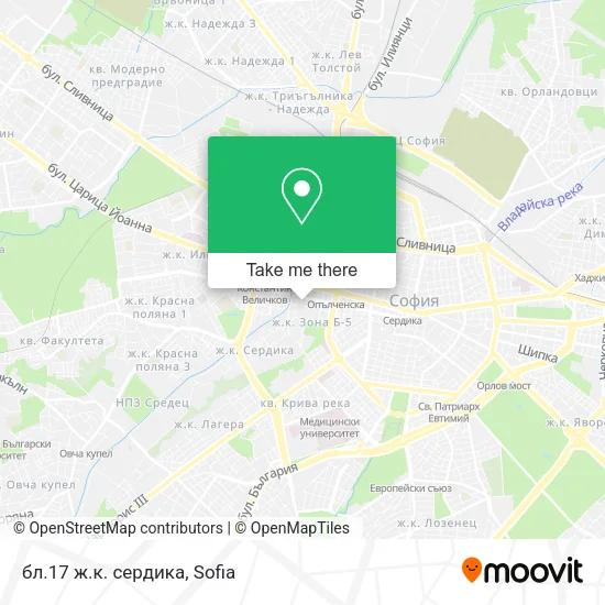 Карта бл.17 ж.к. сердика