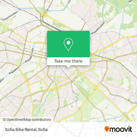 Sofia Bike Rental map