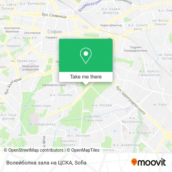Карта Волейболна зала на ЦСКА