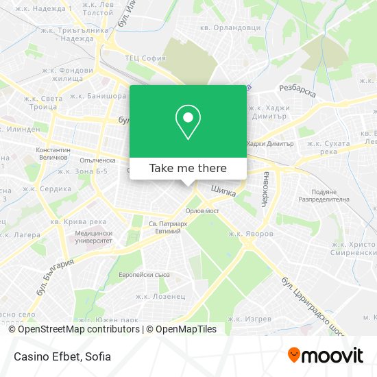 Casino Efbet map