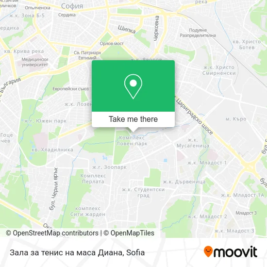 Зала за тенис на маса  Диана map