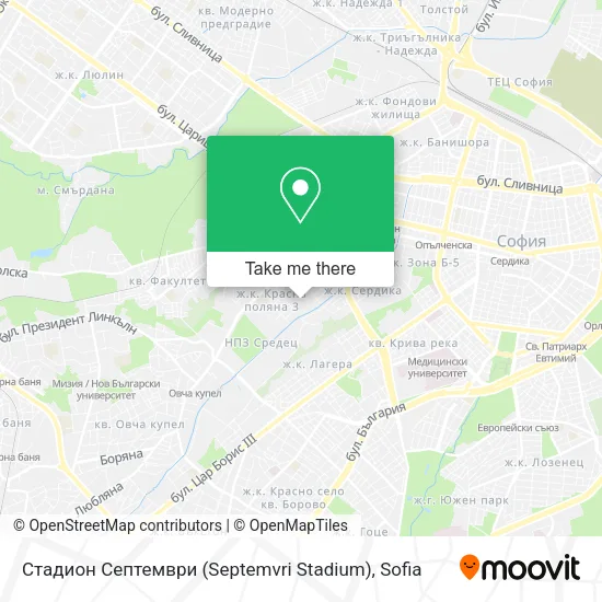 Стадион  Септември  (Septemvri Stadium) map