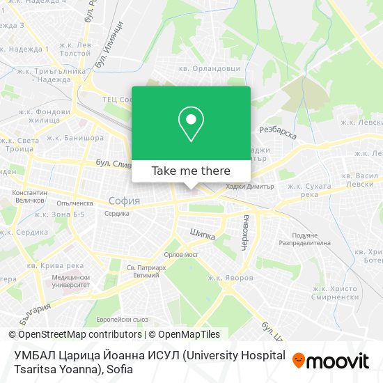 УМБАЛ Царица Йоанна ИСУЛ (University Hospital Tsaritsa Yoanna) map