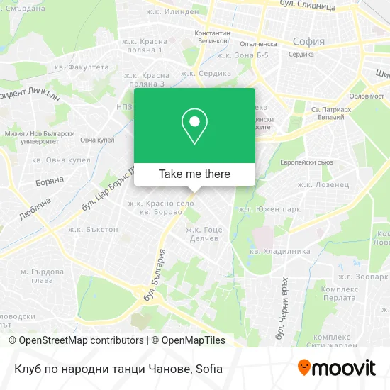 Карта Клуб по народни танци Чанове