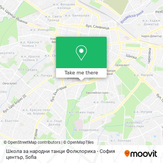 Карта Школа за народни танци Фолклорика - София център