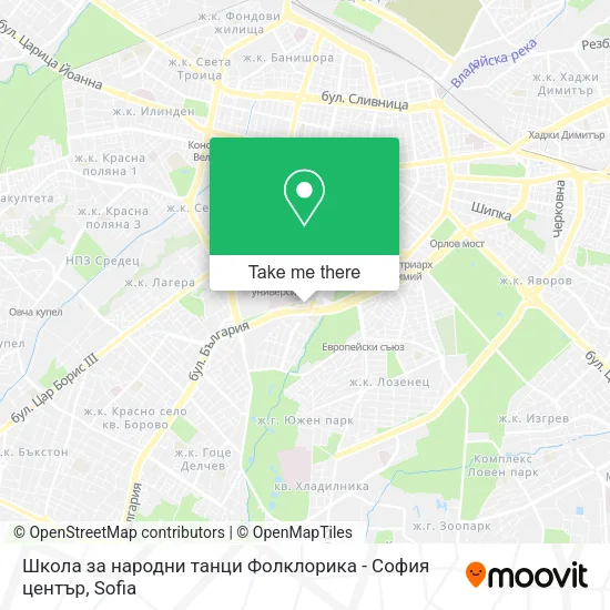 Карта Школа за народни танци Фолклорика - София център