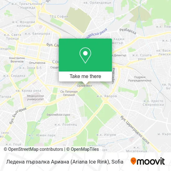 Карта Ледена пързалка Ариана (Ariana Ice Rink)