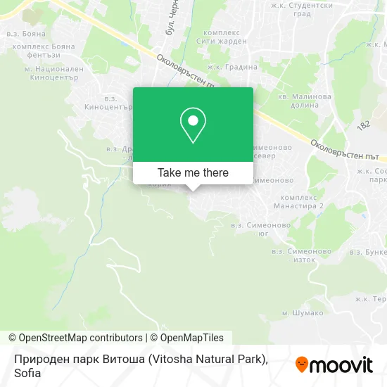 Карта Природен парк Витоша (Vitosha Natural Park)