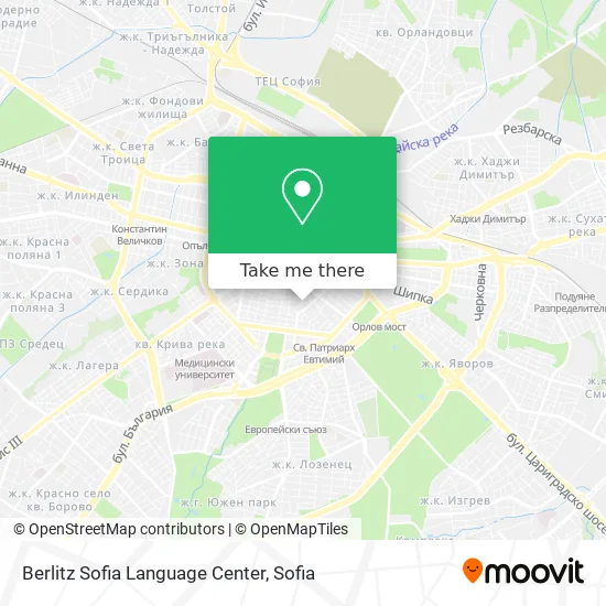 Карта Berlitz Sofia Language Center
