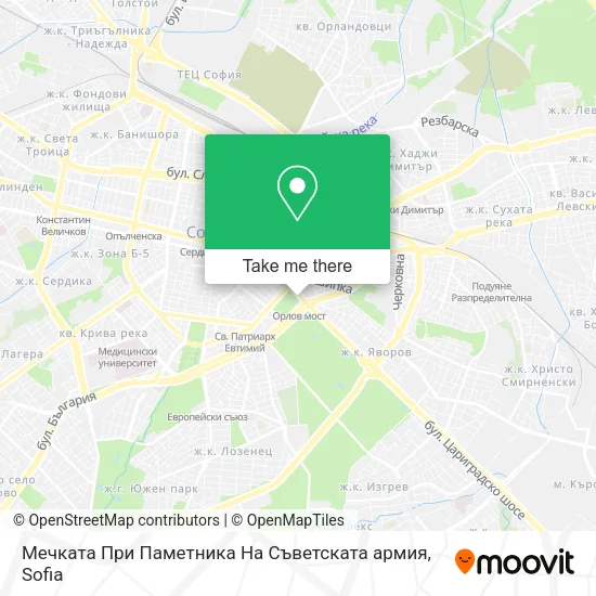 Карта Мечката При Паметника На Съветската армия