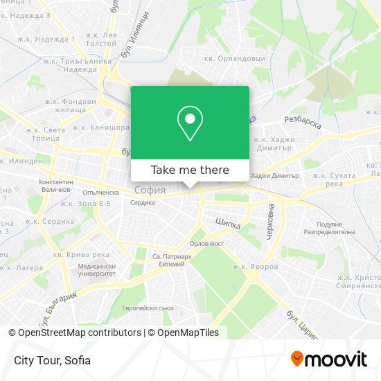 City Tour map