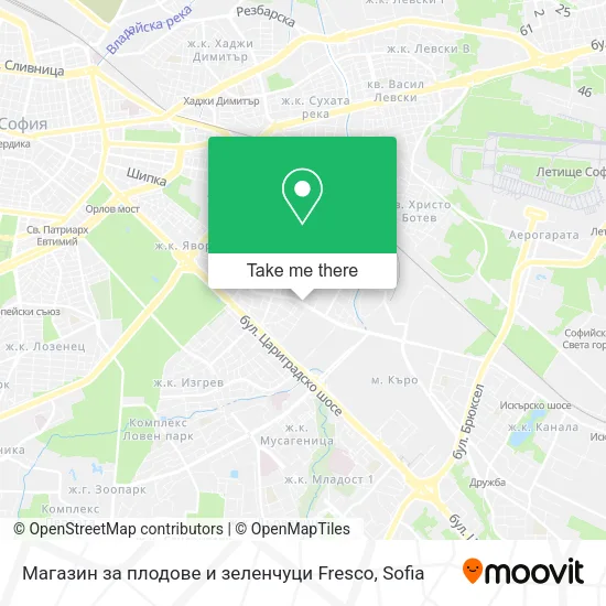 Карта Магазин за плодове и зеленчуци  Fresco
