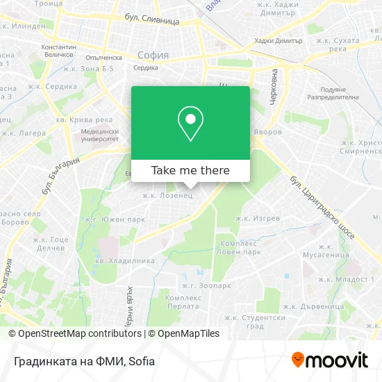 Карта Градинката на ФМИ