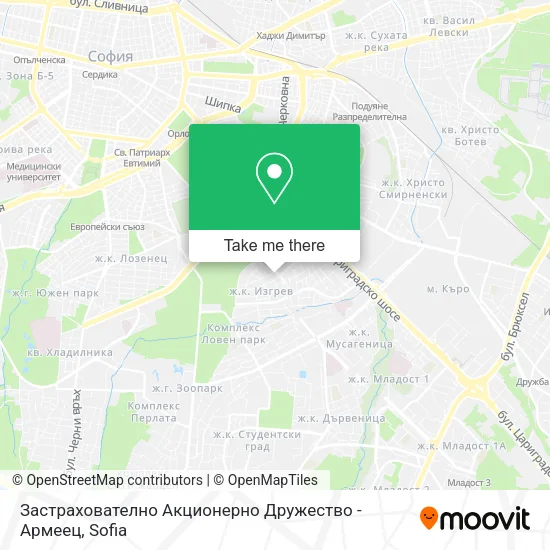Карта Застрахователно Акционерно Дружество - Армеец
