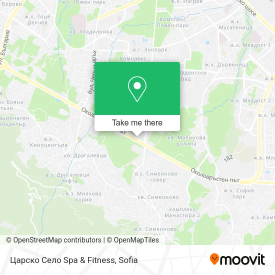 Карта Царско Село Spa & Fitness