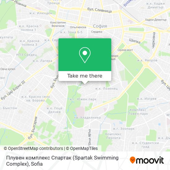 Плувен комплекс Спартак (Spartak Swimming Complex) map