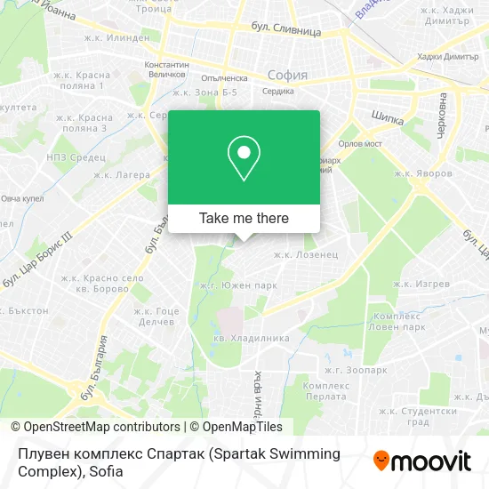 Карта Плувен комплекс Спартак (Spartak Swimming Complex)