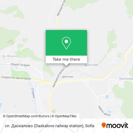 Карта сп. Даскалово (Daskalovo railway station)