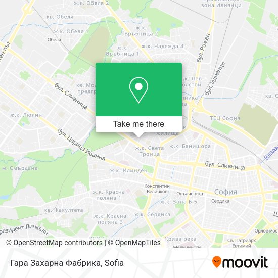 Карта Гара Захарна Фабрика