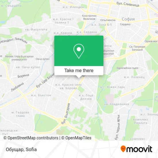 Карта Обущар