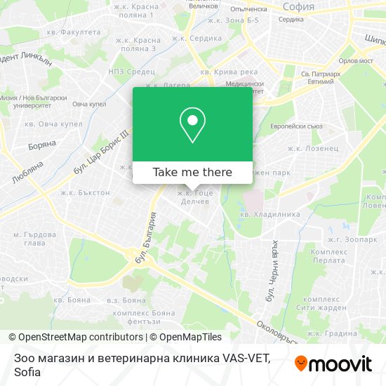 Зоо магазин и ветеринарна клиника  VAS-VET map