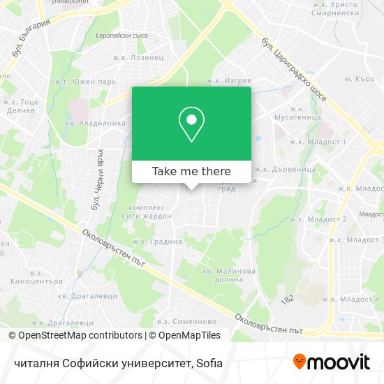 читалня  Софийски университет map