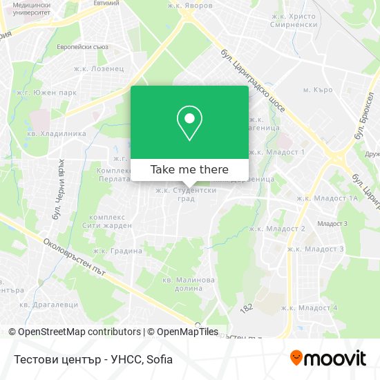 Тестови център - УНСС map