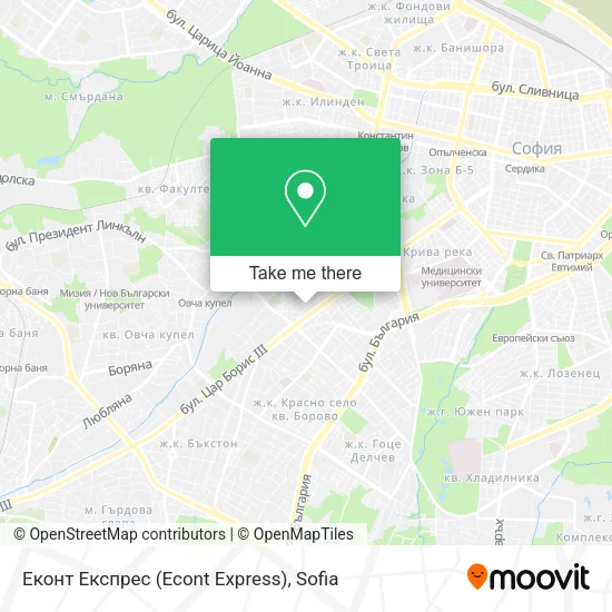 Карта Еконт Експрес (Econt Express)