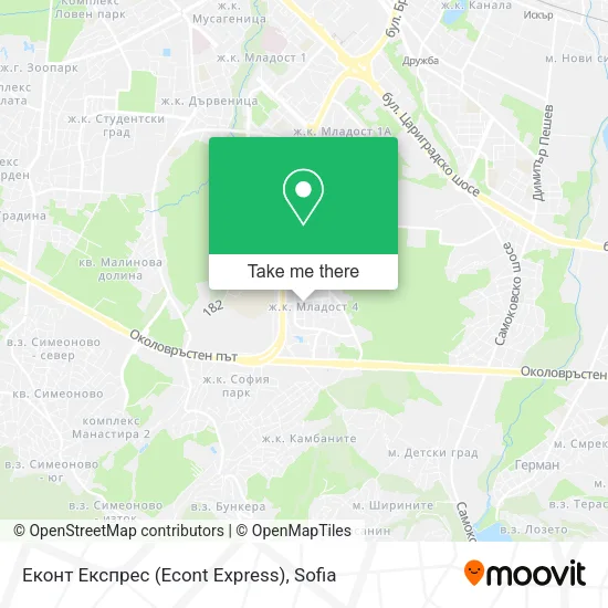 Карта Еконт Експрес (Econt Express)