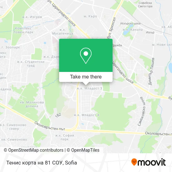 Карта Тенис корта на 81 СОУ