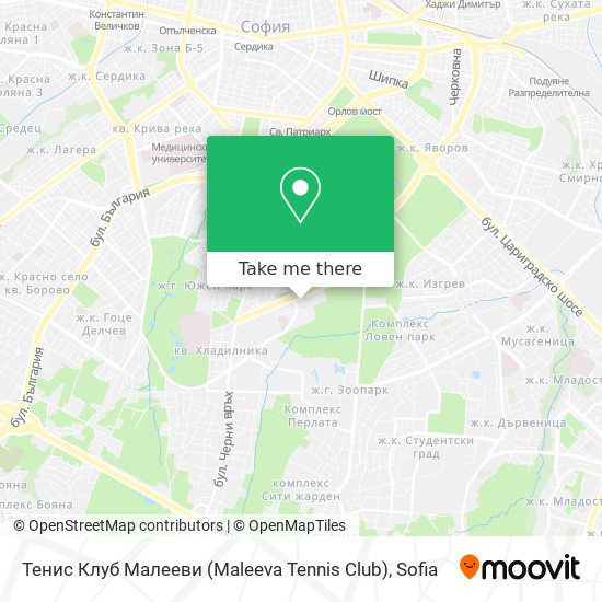 Карта Тенис Клуб Малееви (Maleeva Tennis Club)