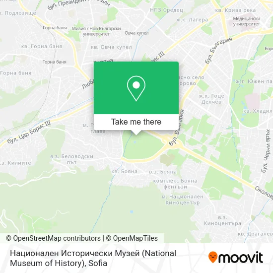 Карта Национален Исторически Музей (National Museum of History)