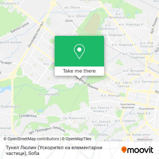 Тунел Люлин (Ускорител на елементарни частици) map