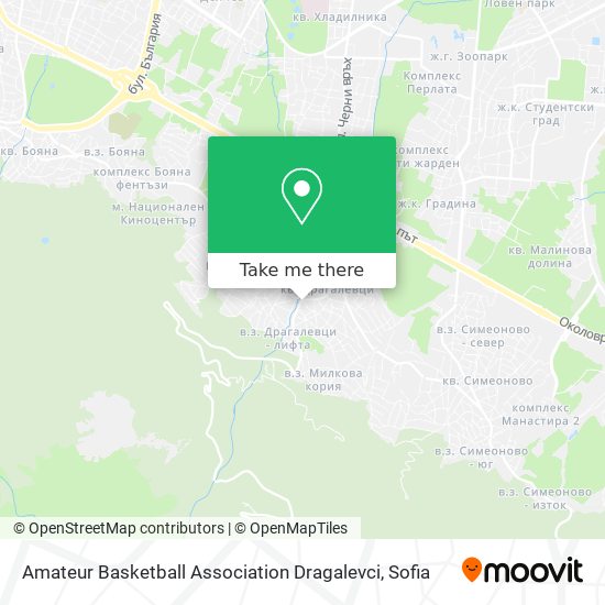Карта Amateur Basketball Association Dragalevci