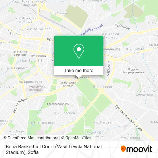 Карта Buba Basketball Court (Vasil Levski National Stadium)