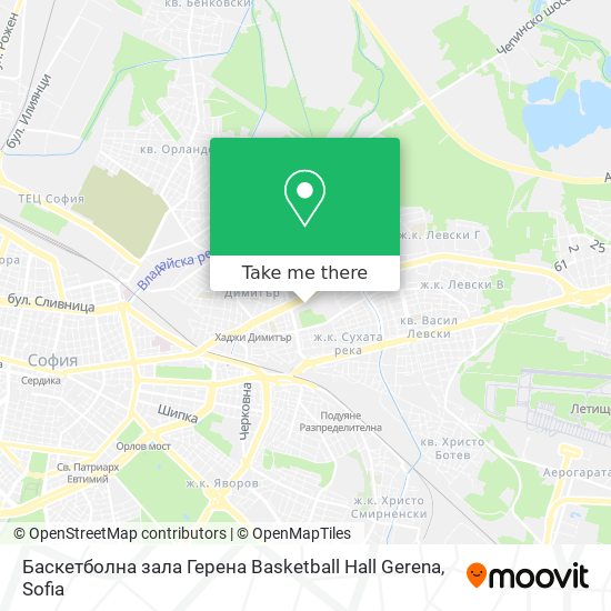 Баскетболна зала  Герена  Basketball Hall Gerena map