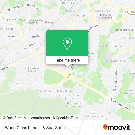 Карта World Class Fitness & Spa