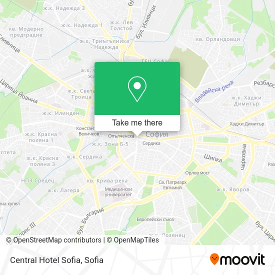 Карта Central Hotel Sofia