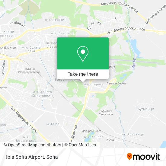 Карта Ibis Sofia Airport