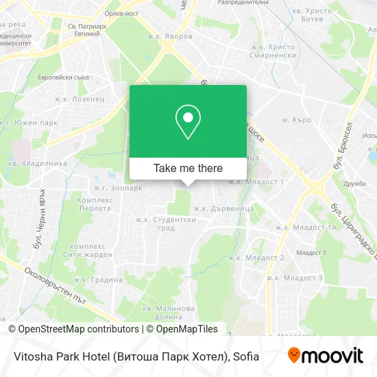 Карта Vitosha Park Hotel (Витоша Парк Хотел)