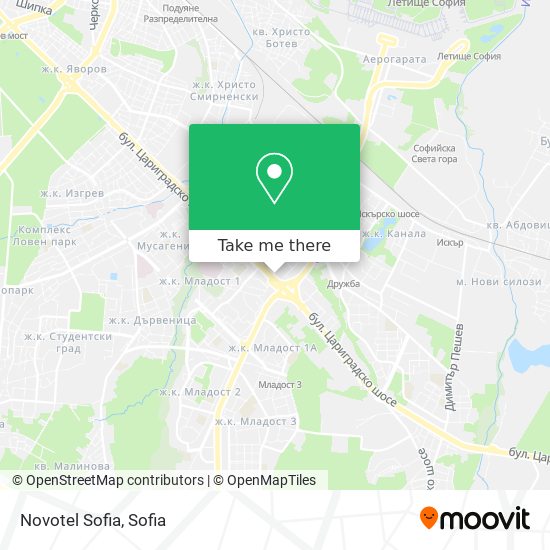 Novotel Sofia map