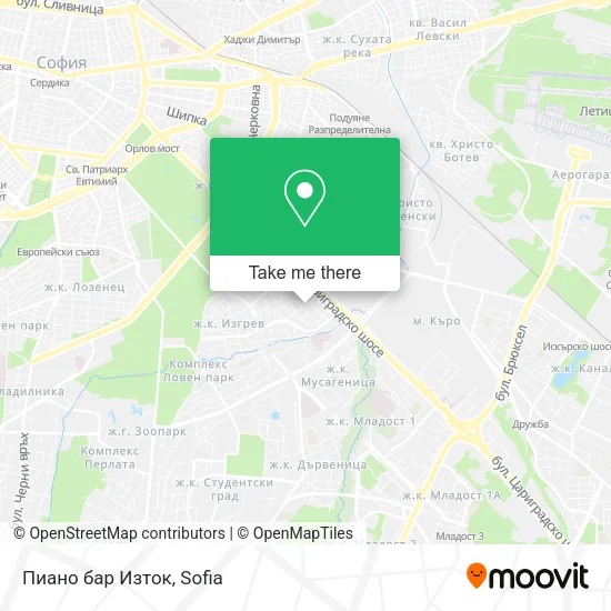 Карта Пиано бар Изток
