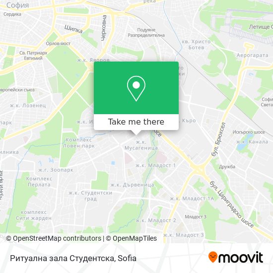 Ритуална зала  Студентска map