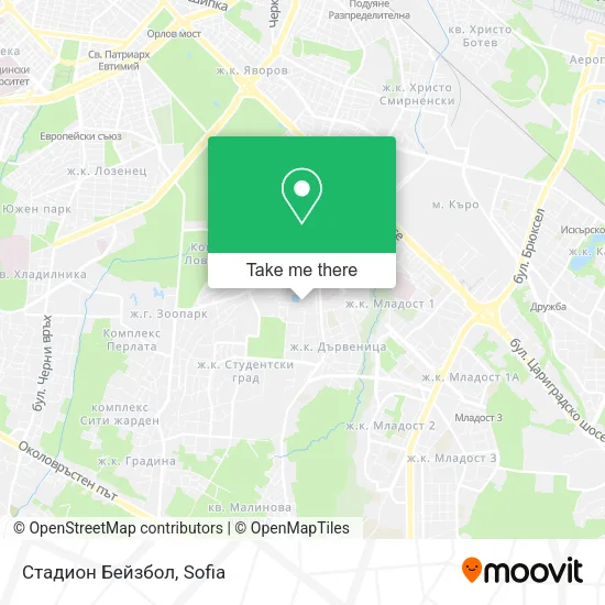 Карта Стадион  Бейзбол