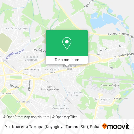 Карта Ул.  Княгиня Тамара  (Knyaginya Tamara Str.)