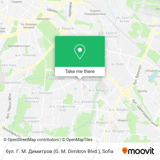 Карта бул. Г. М. Димитров (G. M. Dimitrov Blvd.)