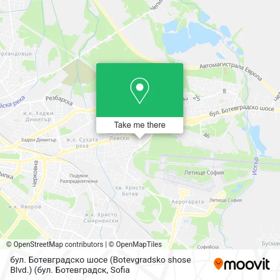 Карта бул. Ботевградско шосе (Botevgradsko shose Blvd.) (бул. Ботевградск